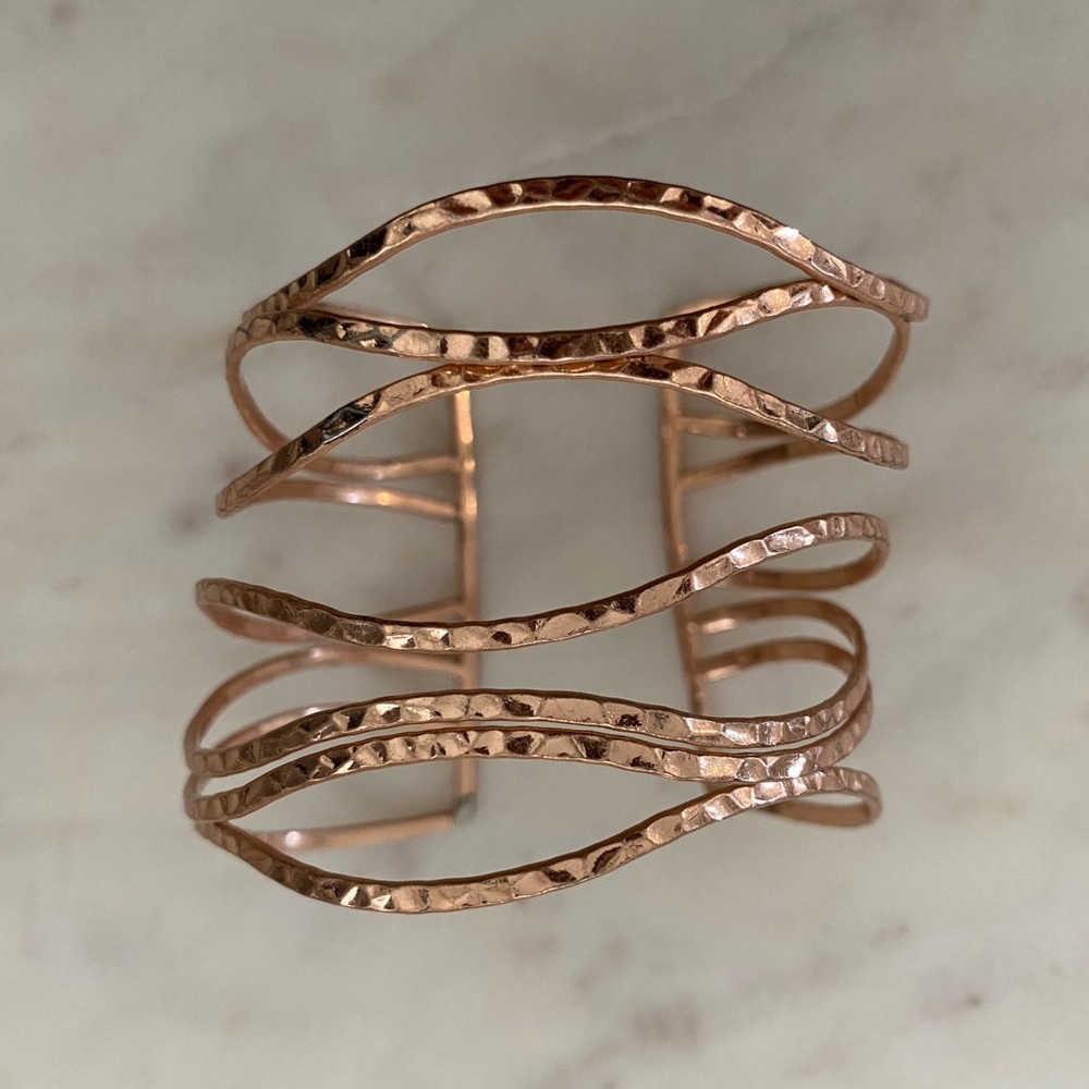 Anthropologie rose gold cuff bracelet